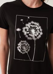 T-Shirt With Bach Flowers Foil Print