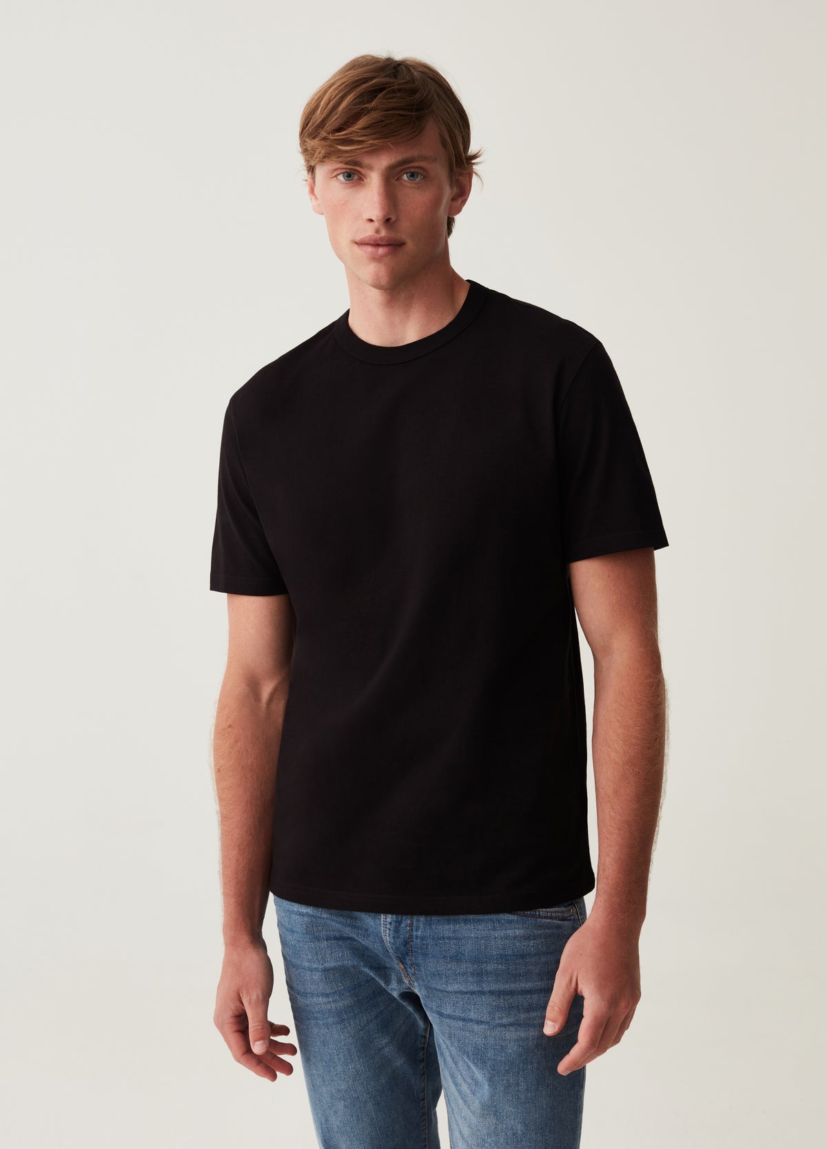 COTTON T-SHIRT WITH ROUND NECK