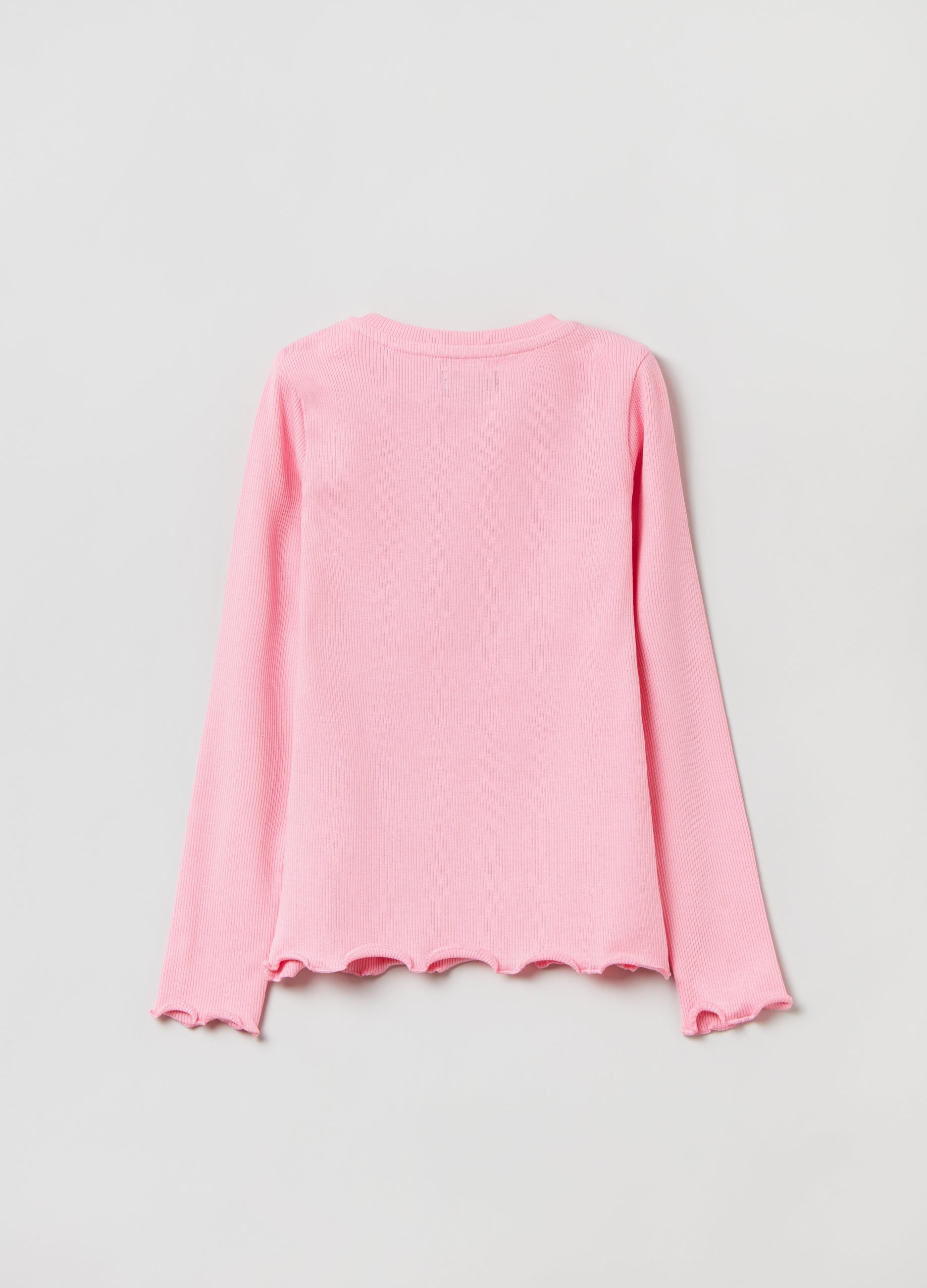 Ovs T-Shirt With Long Ribbed Sleeves