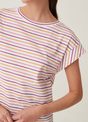 T-Shirt With Kimono Sleeves And All-Over Print