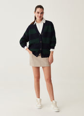 Striped Cardigan With V Neck