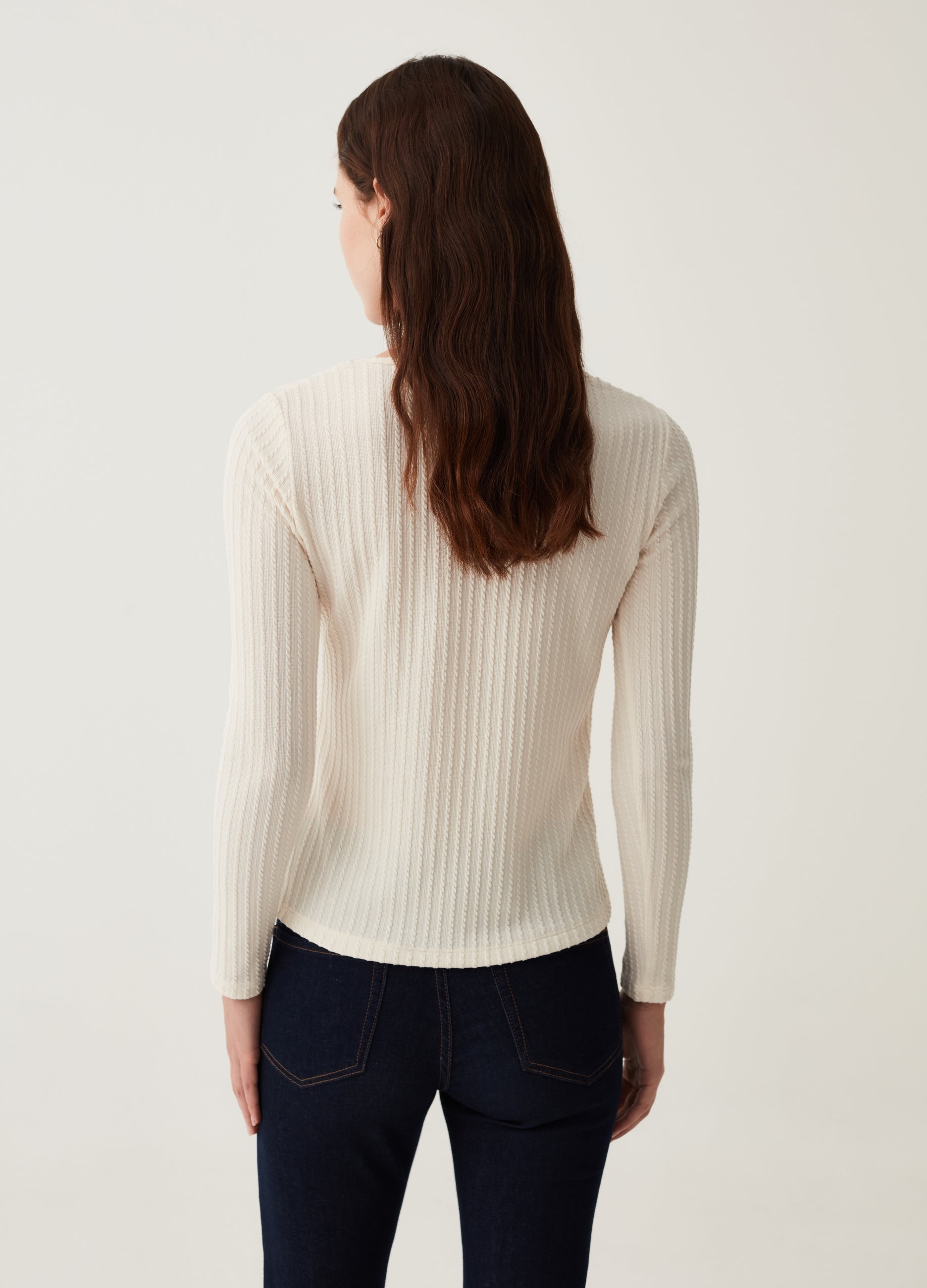 T-Shirt With Braided Design