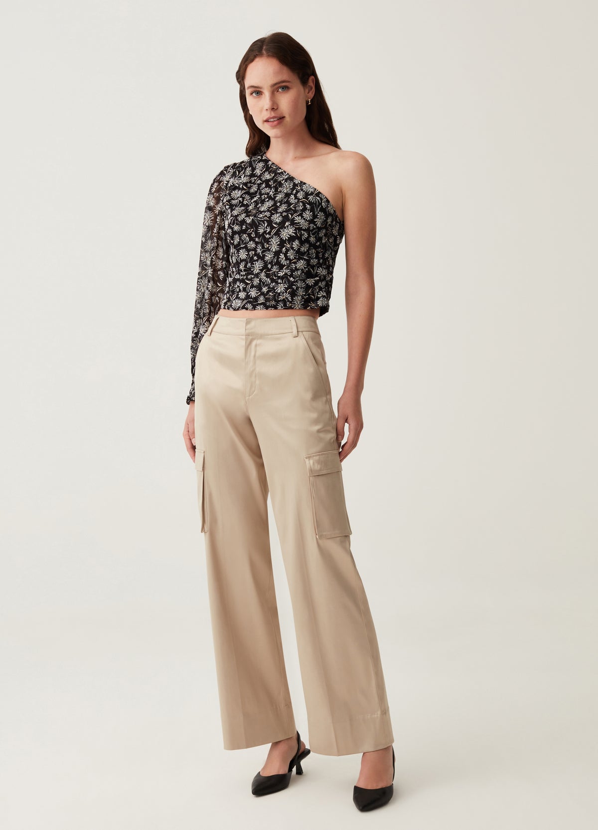 Ovs Cargo Trousers In Satin