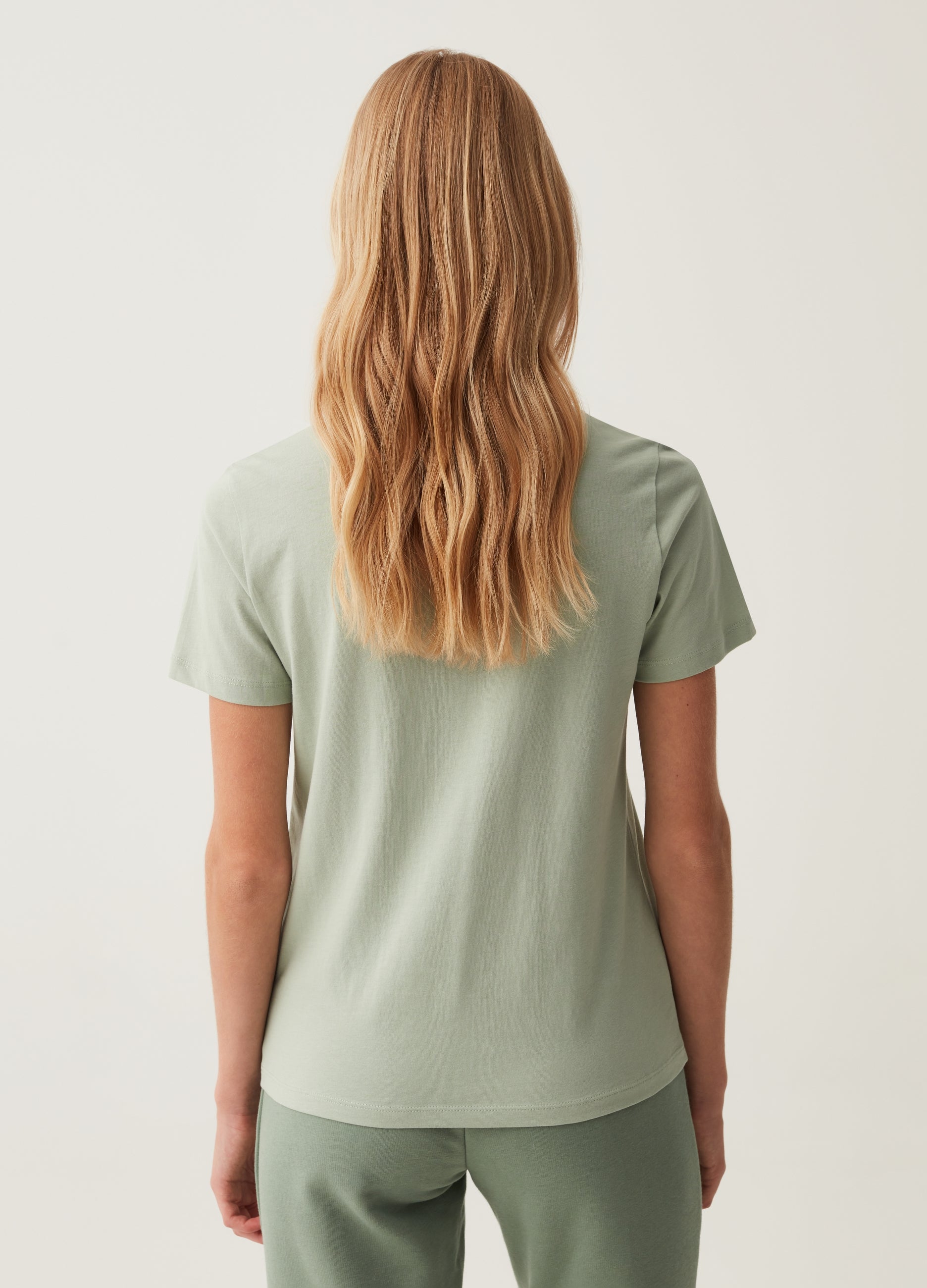 Cotton T-Shirt With Round Neck