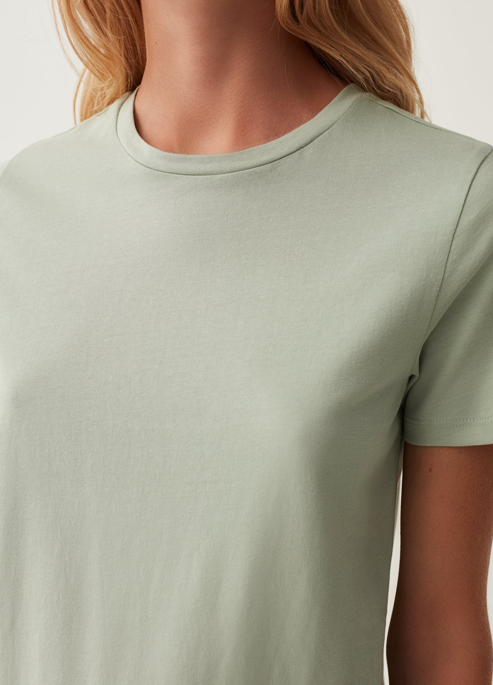 Cotton T-Shirt With Round Neck