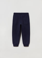 Ovs Fleece Joggers With Drawstring And Print