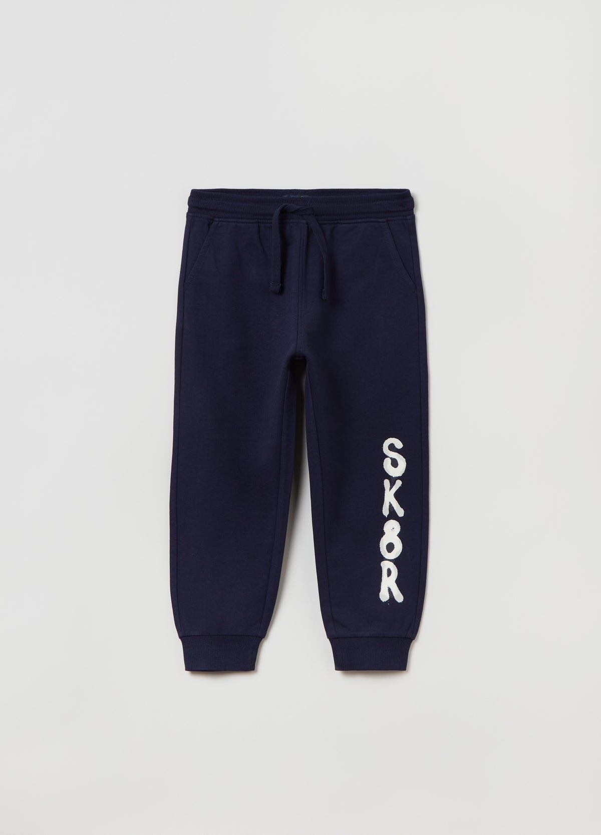 Ovs Fleece Joggers With Drawstring And Print