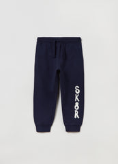 Ovs Fleece Joggers With Drawstring And Print