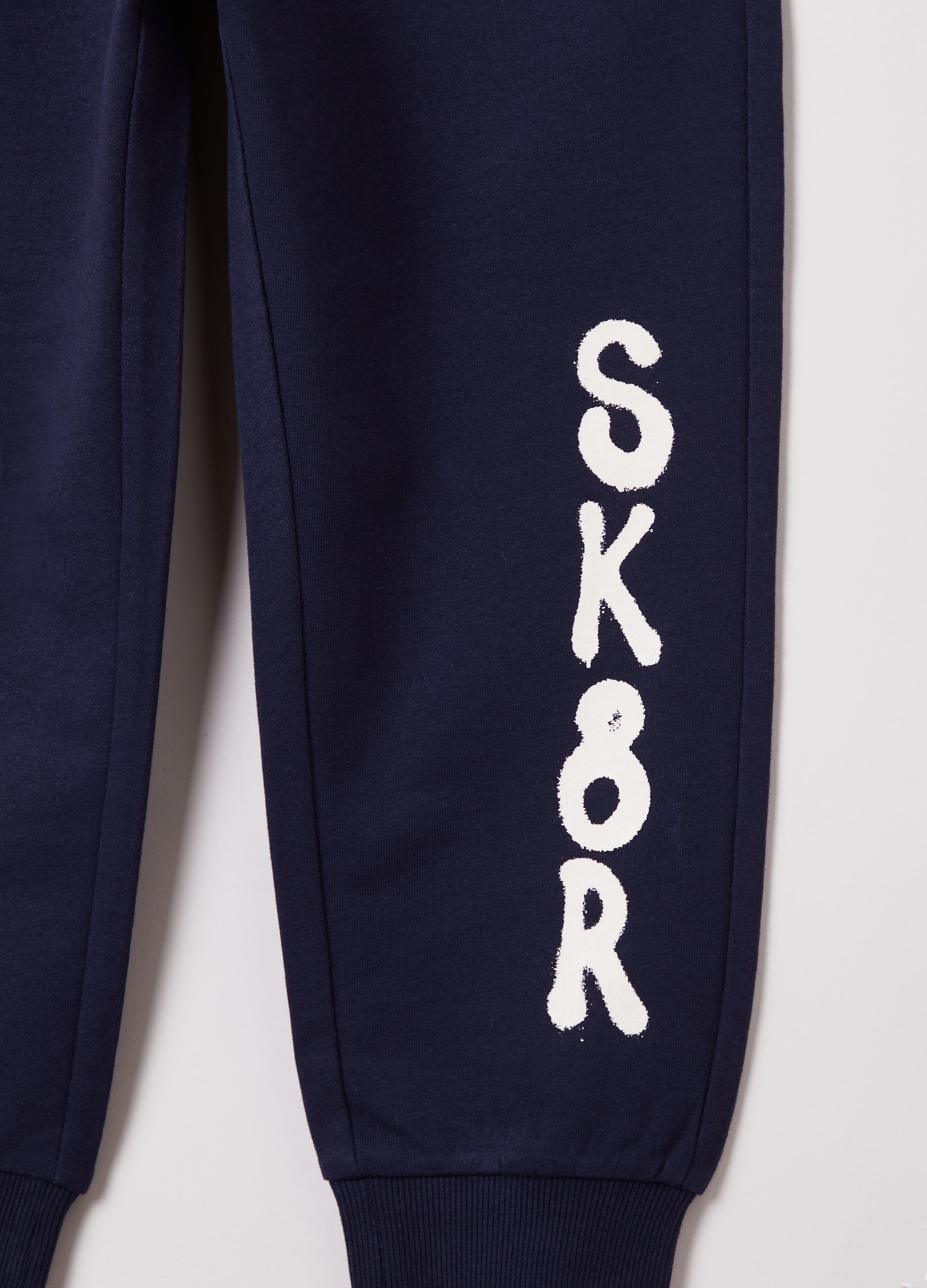 Ovs Fleece Joggers With Drawstring And Print