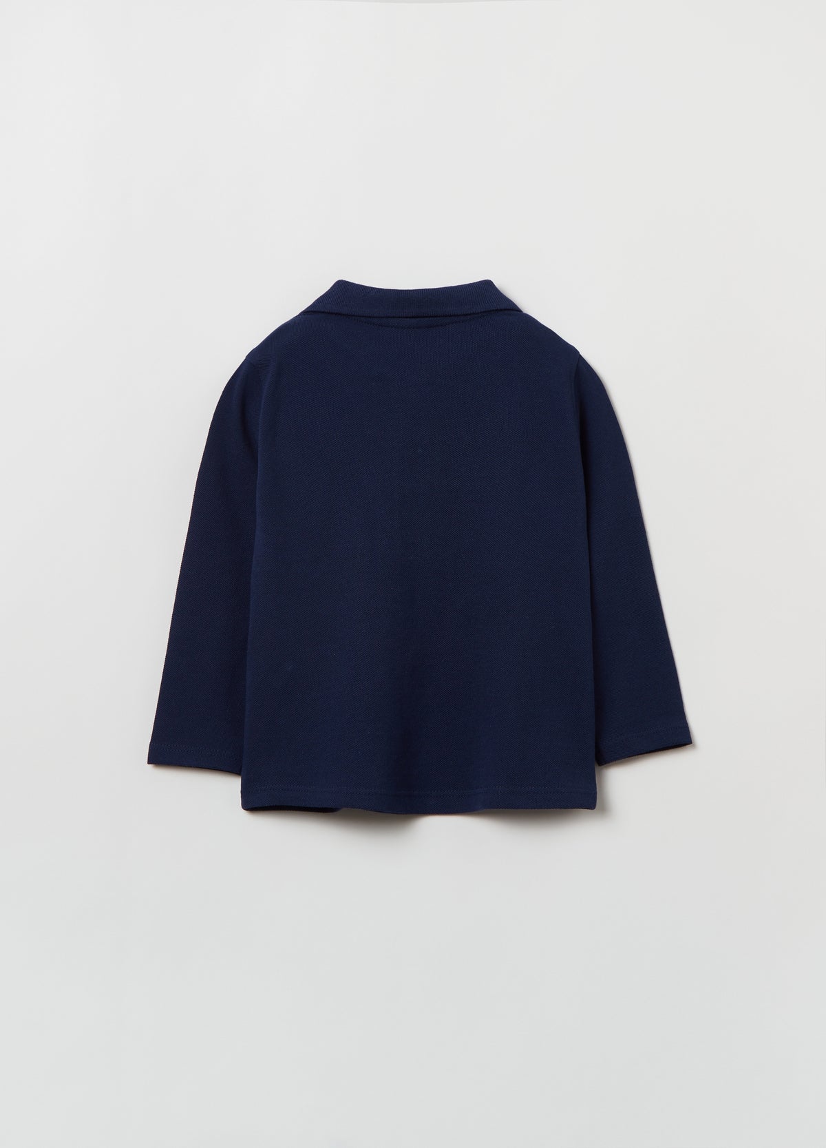 Ovs Cotton Polo Shirt With Long Sleeves