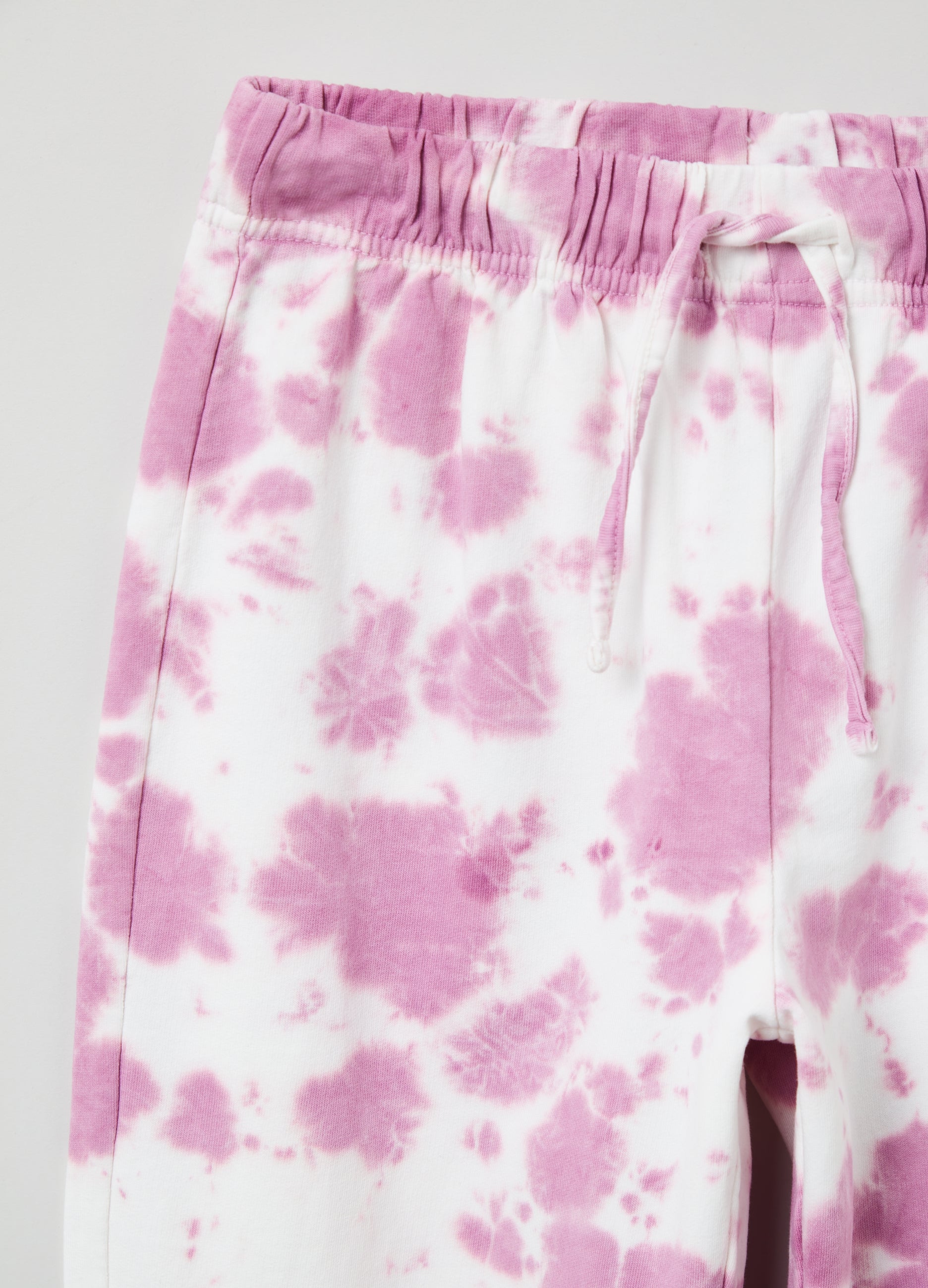 Ovs Cotton Joggers With Tie Dye Print