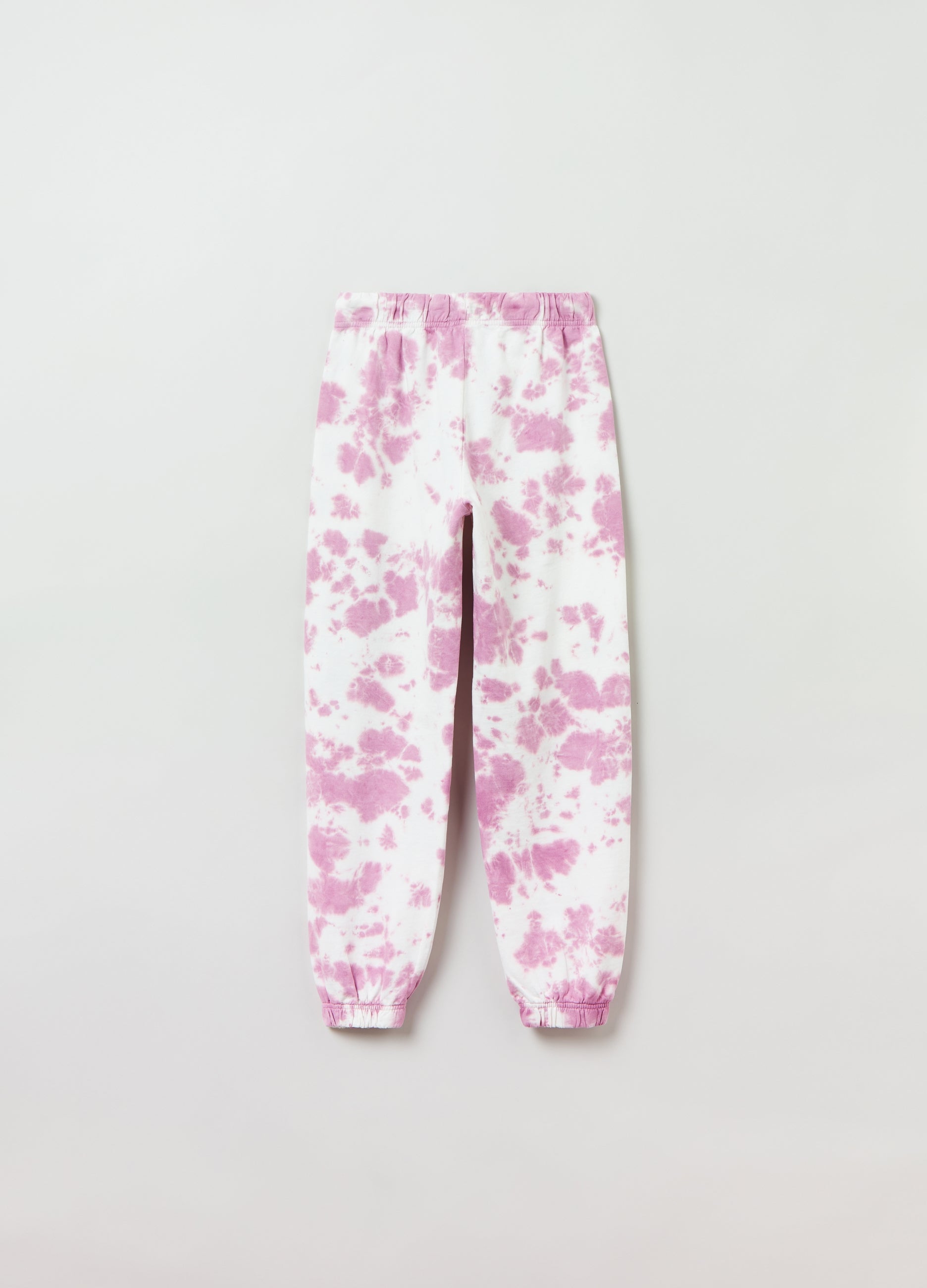Ovs Cotton Joggers With Tie Dye Print