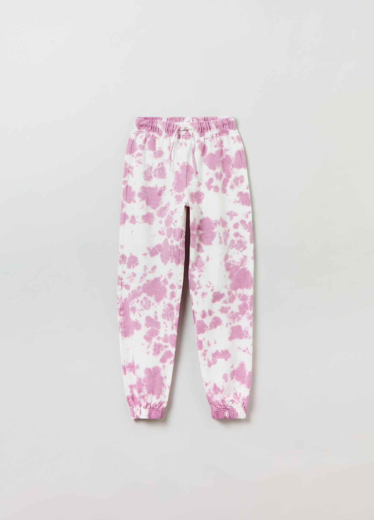 Ovs Cotton Joggers With Tie Dye Print