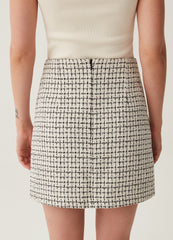 Tweed Miniskirt With Buttons