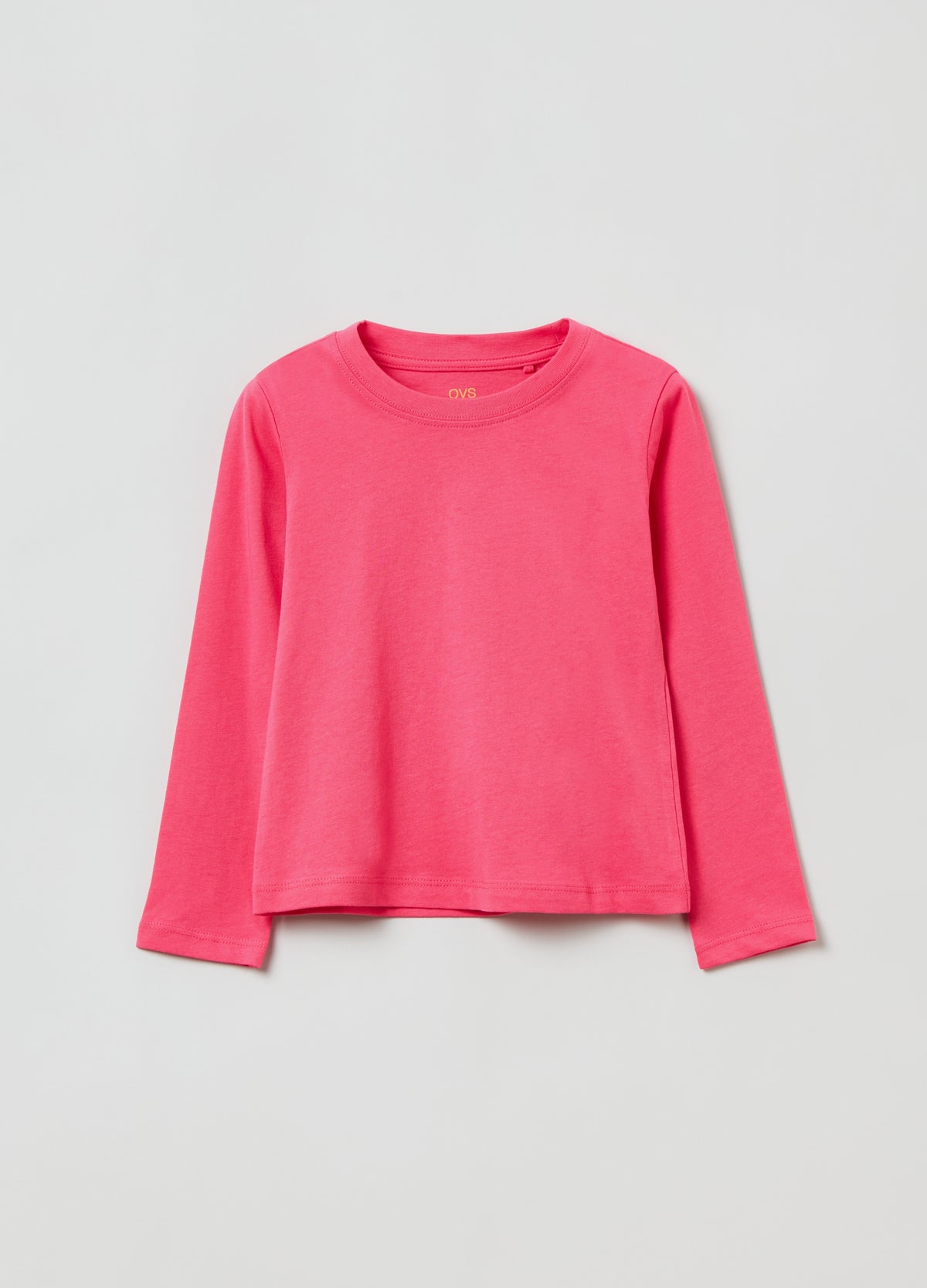 Ovs Cotton T-Shirt With Long Sleeves