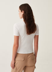 T-Shirt With V Neck And Knot