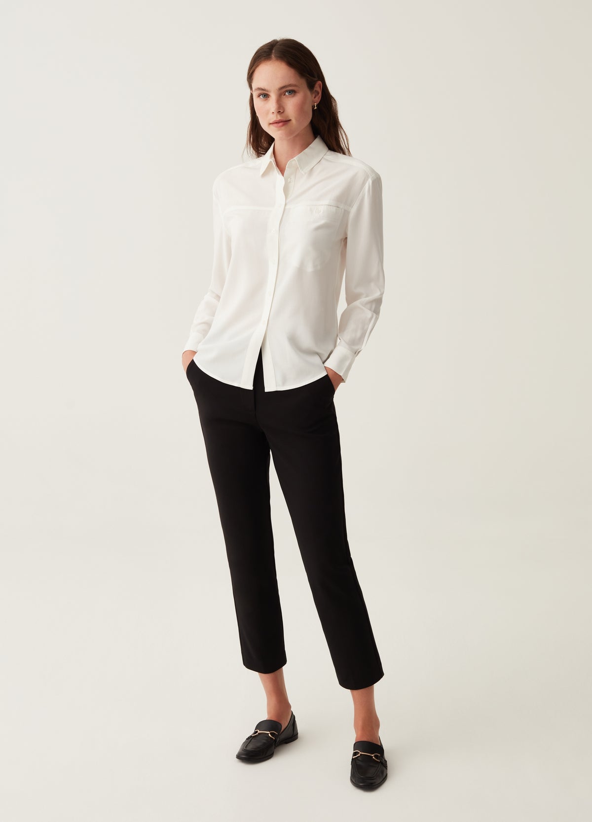 Ovs Shirt In Viscose With Pocket