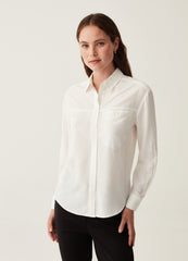 Ovs Shirt In Viscose With Pocket