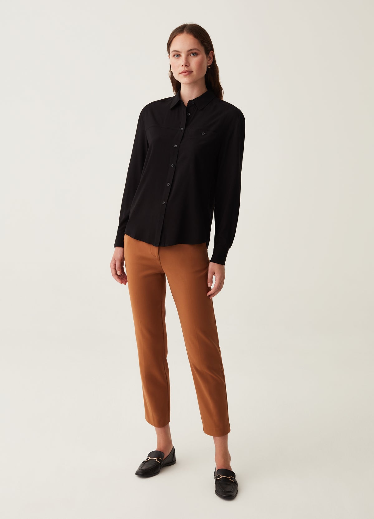 Shirt In Viscose With Pocket