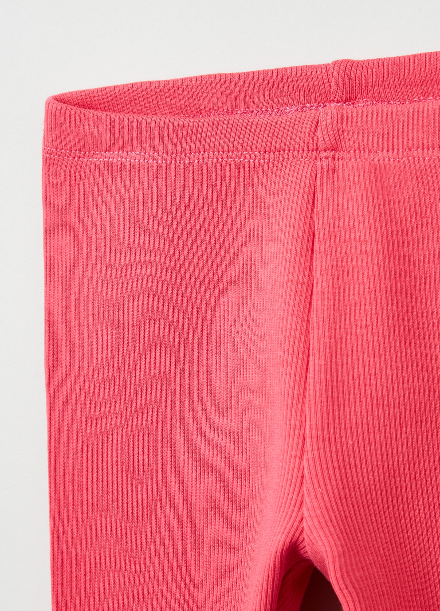 Ovs Ribbing Leggings With Wavy Hem
