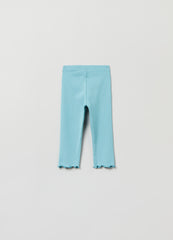 Ovs Ribbing Leggings With Wavy Hem