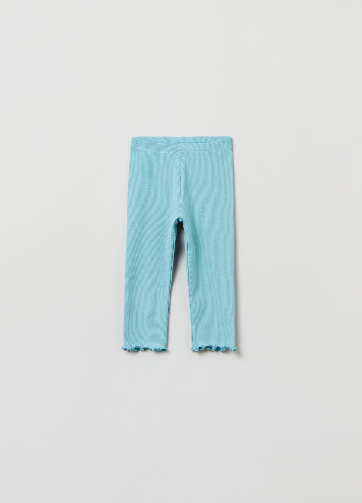 Ovs Ribbing Leggings With Wavy Hem