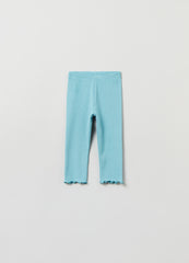 Ovs Ribbing Leggings With Wavy Hem