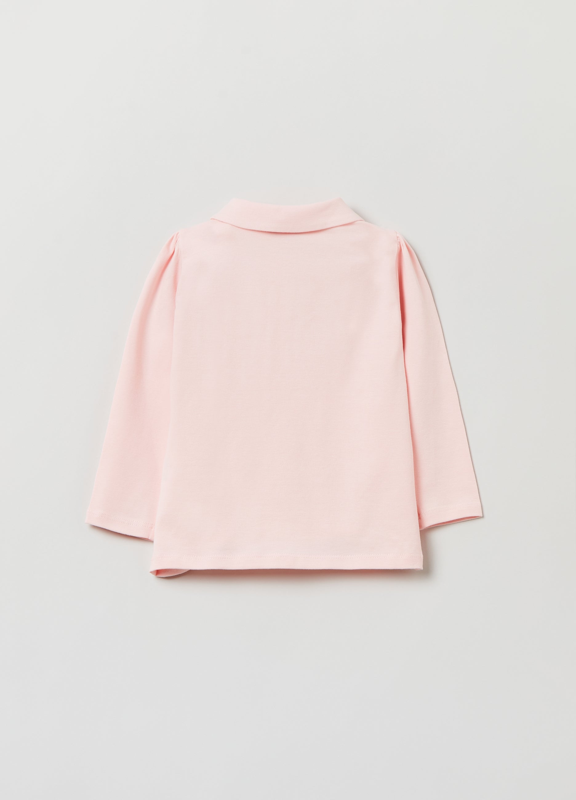 Ovs Solid Colour Stretch Cotton Polo Shirt