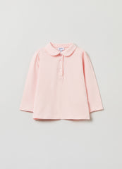 Ovs Solid Colour Stretch Cotton Polo Shirt