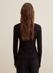 Long-Sleeved T-Shirt With V Neck