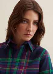 Check Shirt With Button-Down Collar