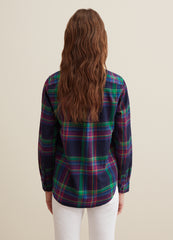 Check Shirt With Button-Down Collar