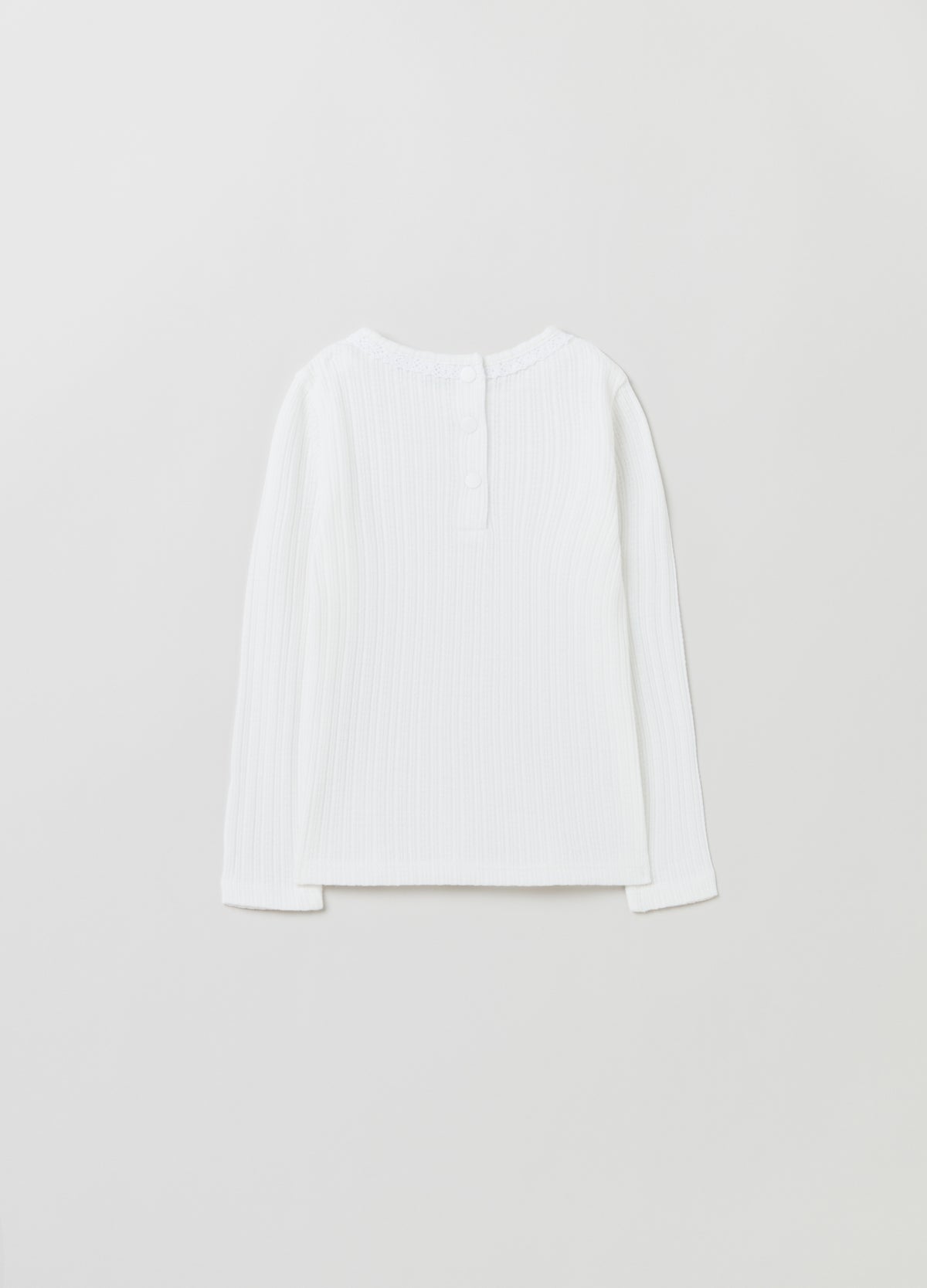 Ovs Pointelle T-Shirt With Long Sleeves
