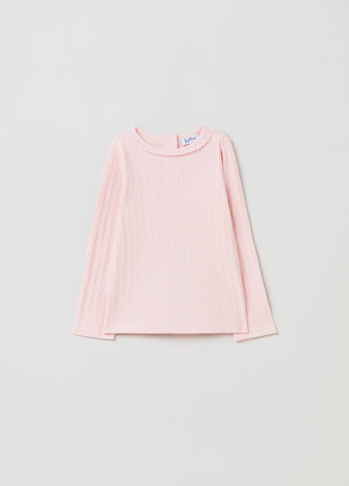 Ovs Pointelle T-Shirt With Long Sleeves