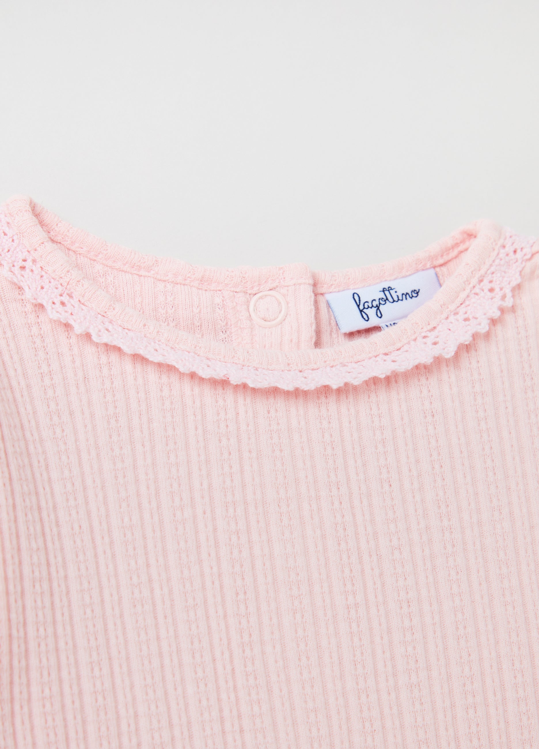 Ovs Pointelle T-Shirt With Long Sleeves