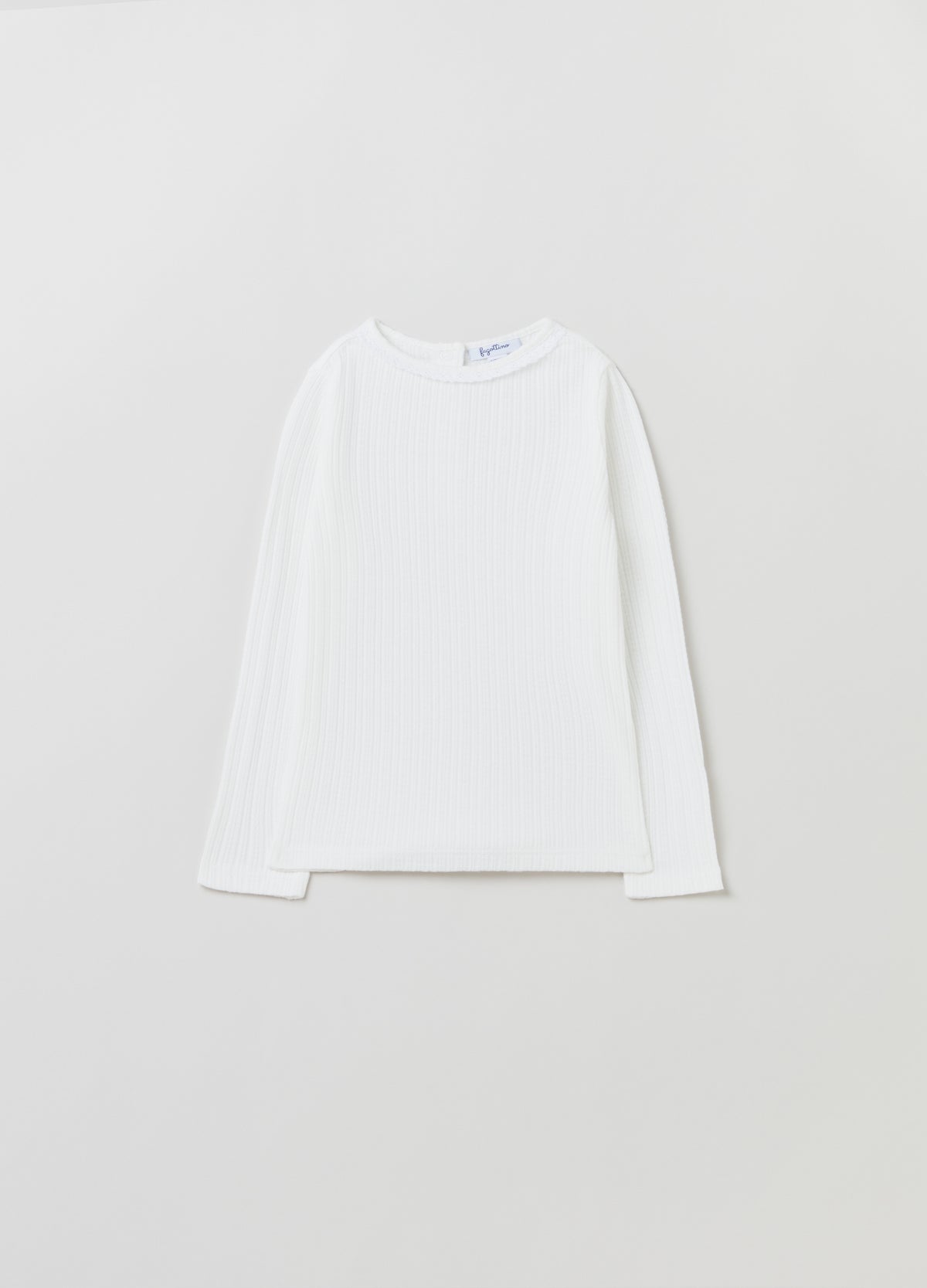 Ovs Pointelle T-Shirt With Long Sleeves