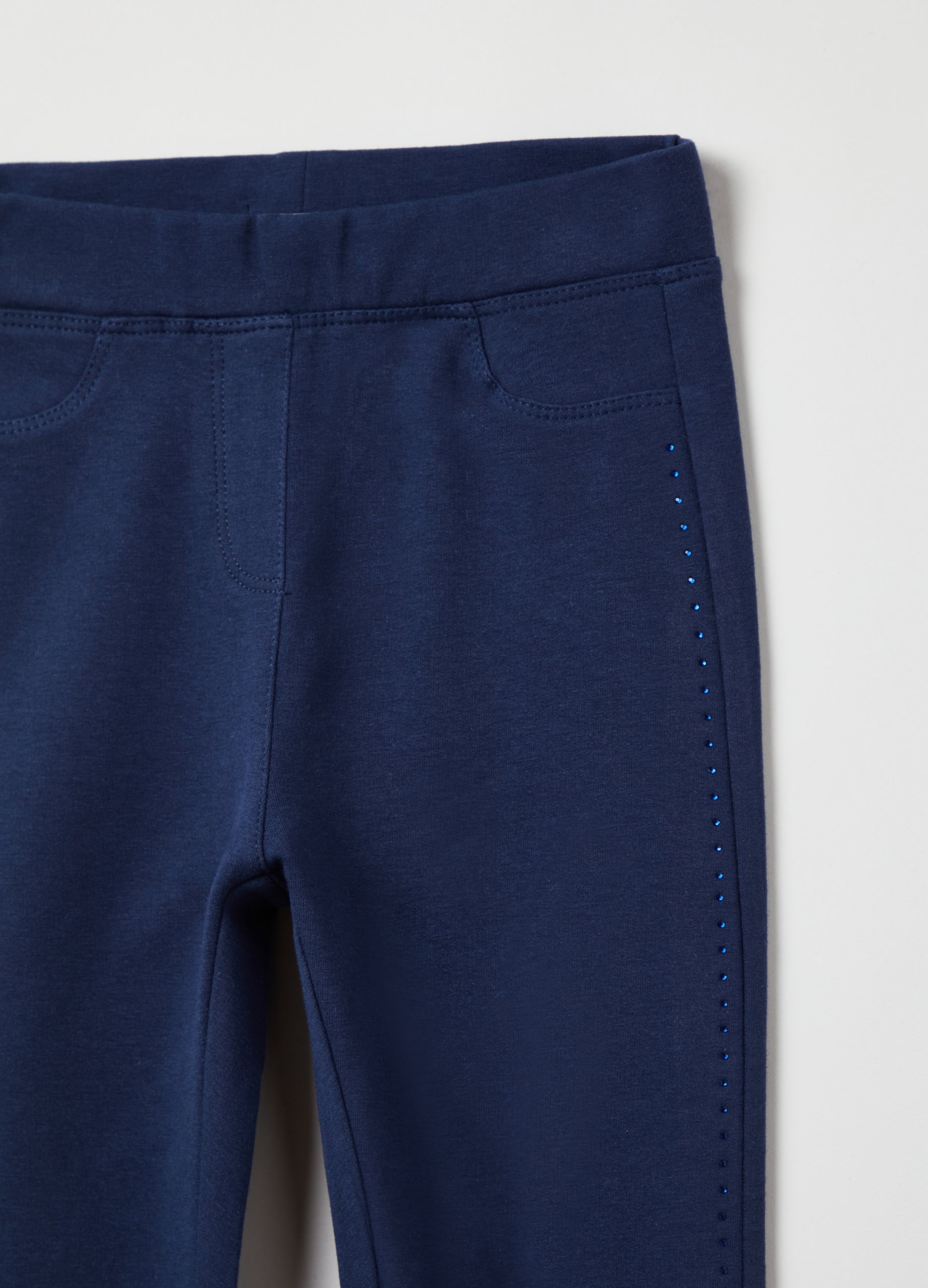 Ovs Stretch Treggings With Diamanté Motif