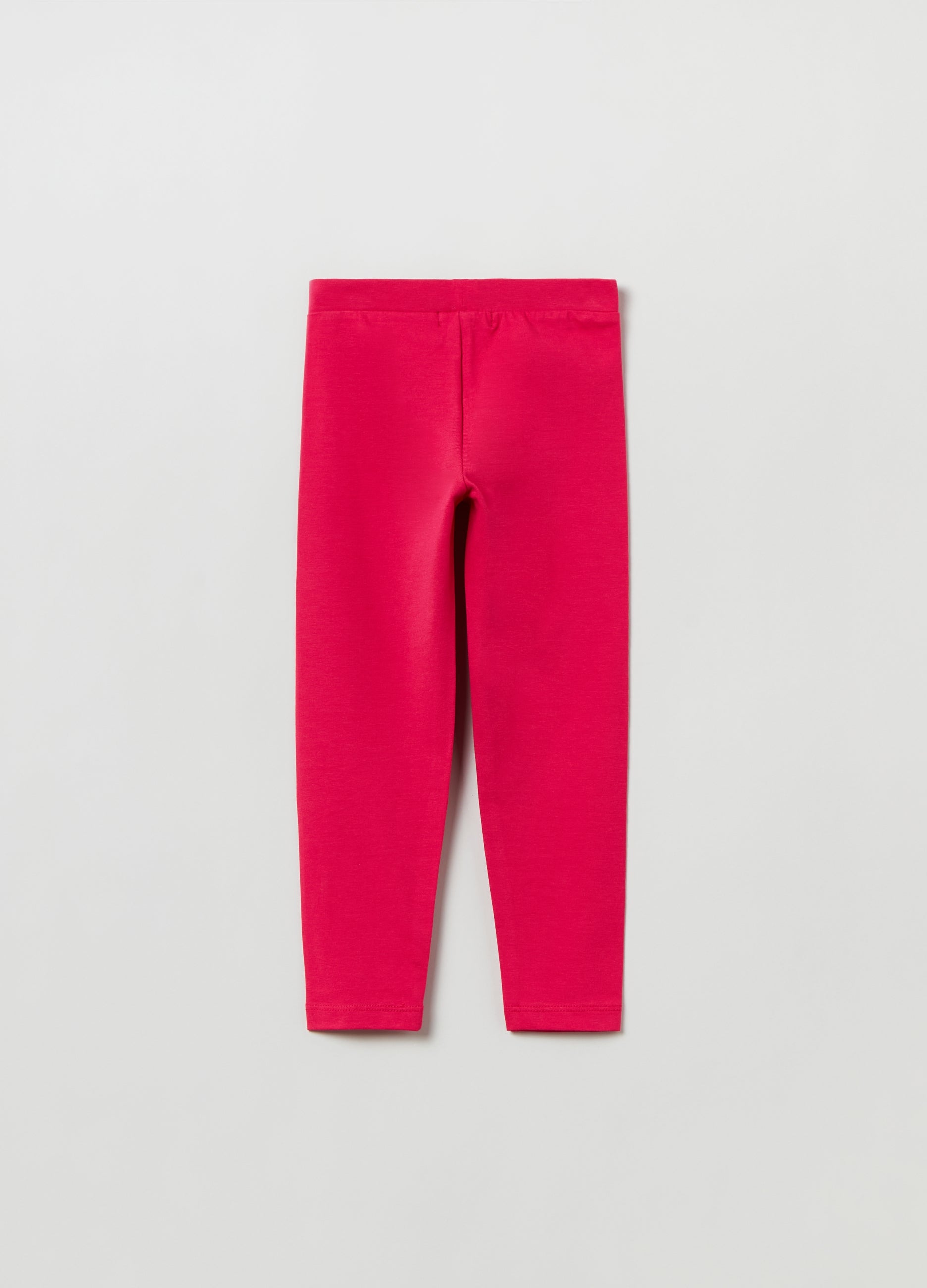 Ovs Stretch Cotton Leggings With Diamantã© Motif