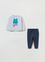 Ovs French Terry Jogging Set With Print