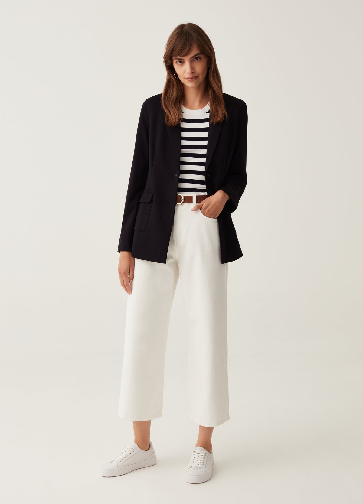Single-Breasted Blazer With Pockets