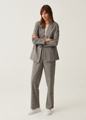 Double-Breasted Stretch Blazer