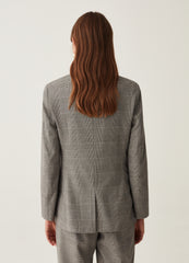 Double-Breasted Stretch Blazer