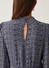 Short Dress With Herringbone Print