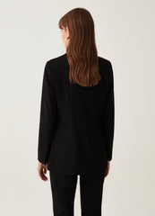 Solid Colour Single-Breasted Blazer