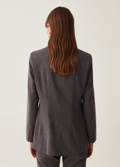 Solid Colour Single-Breasted Blazer
