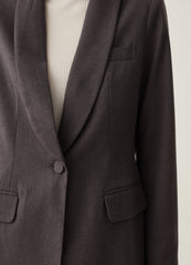 Solid Colour Single-Breasted Blazer