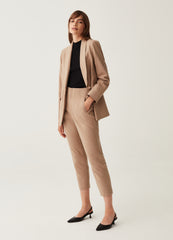 Solid Colour Single-Breasted Blazer