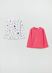 Ovs Two-Pack T-Shirts In Cotton With Print