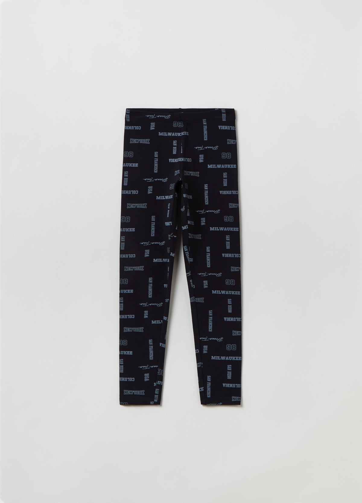 Ovs Printed Stretch Cotton Leggings
