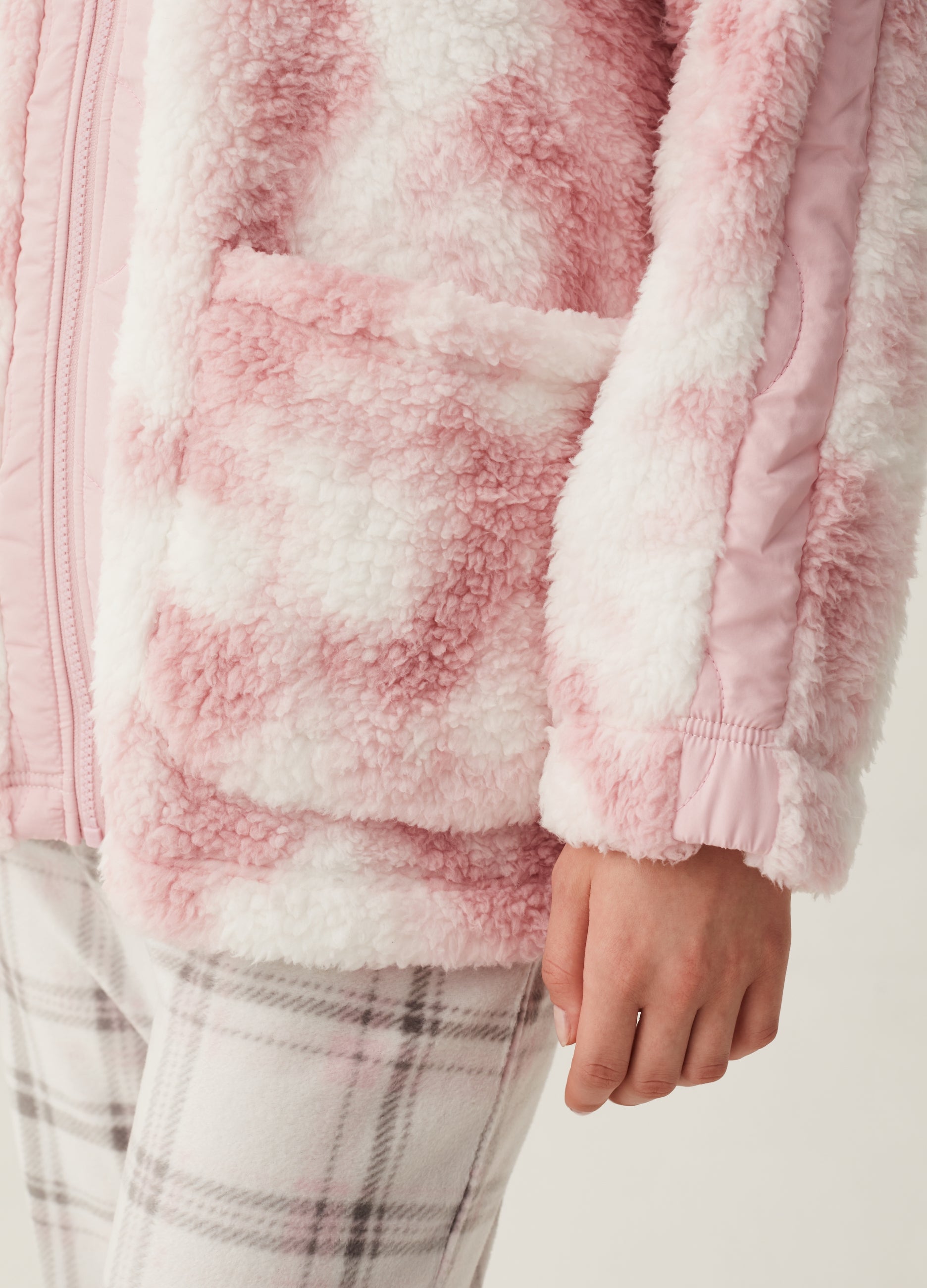 Ovs Full-Zip Short Tie-Dye Dressing Gown